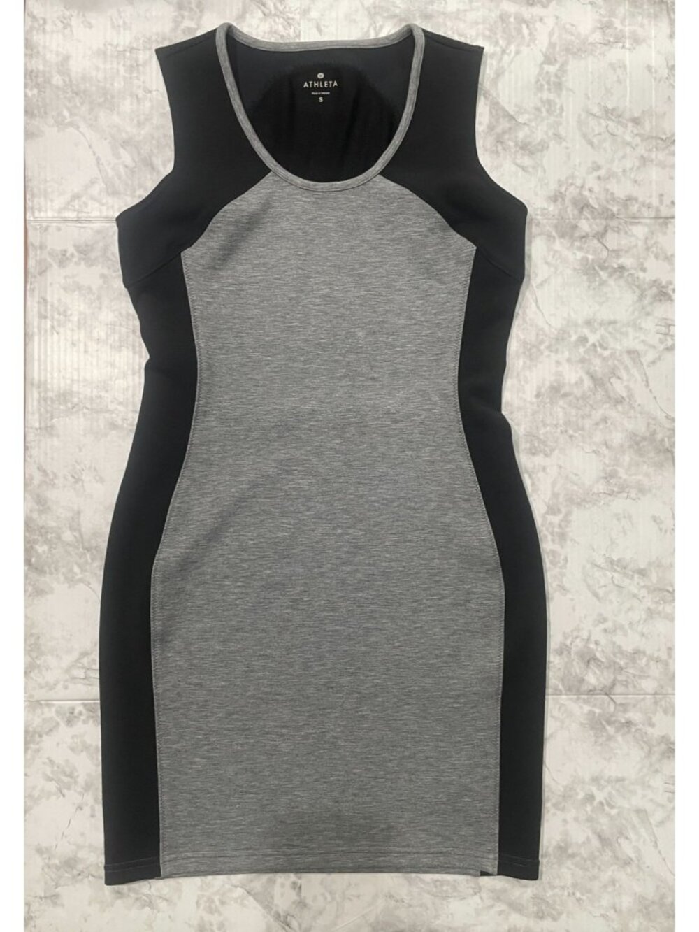 Athleta Fuse Scuba Dress Black & Gray,  Womens Sz S (26-0255)